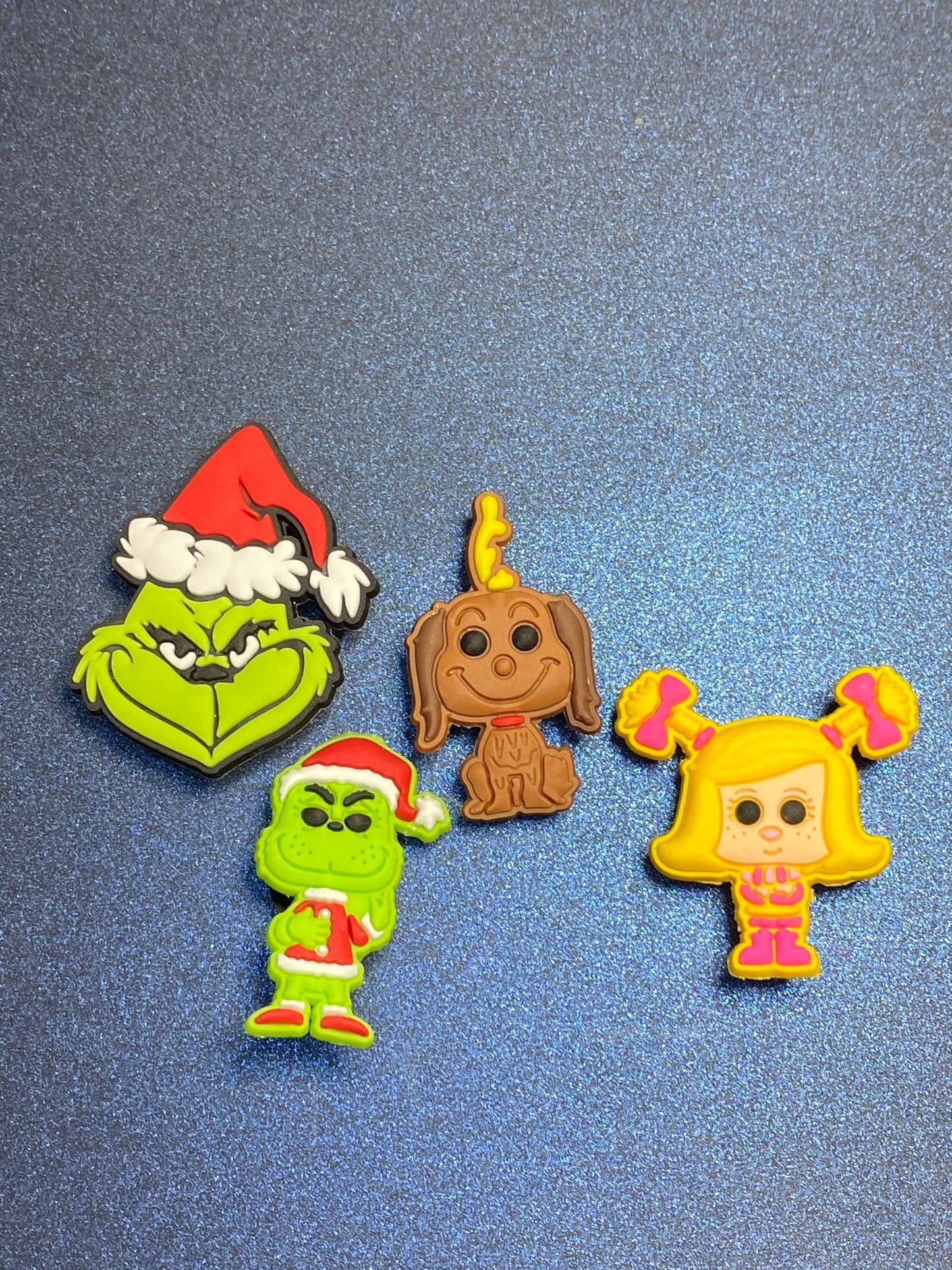 4PC Grinch Soft PVC Shoe Croc Charms