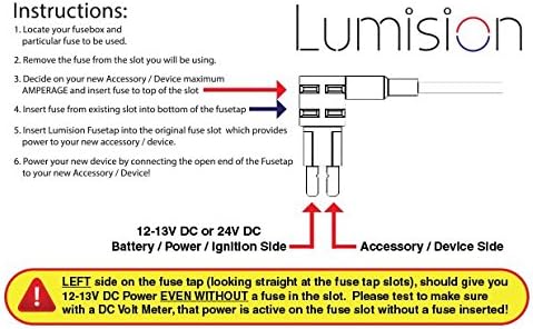Lumision ADD-A-Circuit ATR MICRO2 Fuse-TAP Add ON Dual Circuit Adapter AUTO CAR Terminal + 5 AMP Fuse