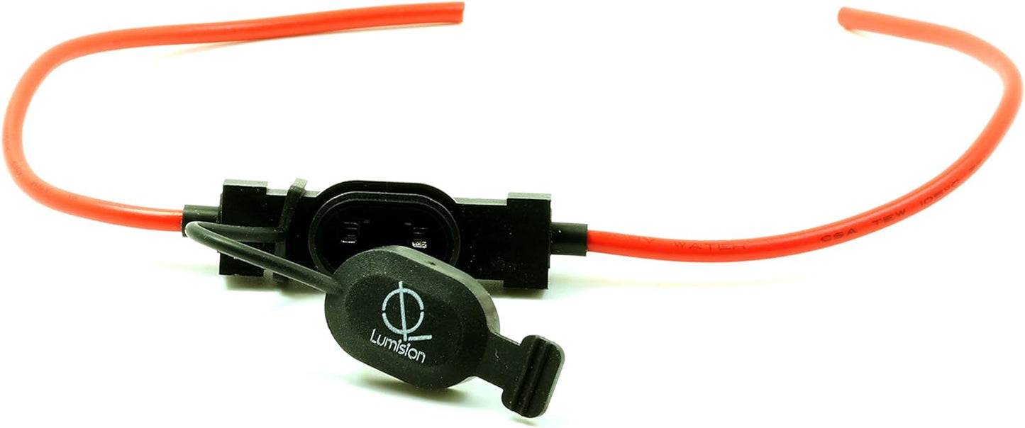 Lumision 16 AWG Low Profile Mini Blade Style ATT Fuse Holder Car/Boat + 5, 7.5, 10, 15, 20A Fuse Set