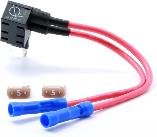 Lumision Dual Fuse Tap Mini APM ATM with 5 AMP Fuses Automotive Boat RV 2 Leads Adds 2 positive lines add-a-circuit