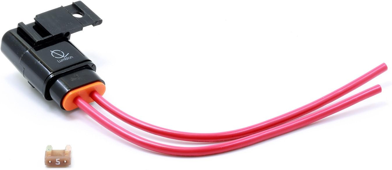Lumision Weather Proof Water Proof Mini APM ATM Fuse Holder with 5 AMP Fuse Automotive Boat RV