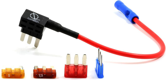 Lumision ADD-A-CIRCUIT Micro3 ATL FUSE-TAP Add ON DUAL CIRCUIT ADAPTER AUTO CAR TERMINAL + FUSE SET 5, 7.5, 10, 15 AMPS Fuse Tap fusetap