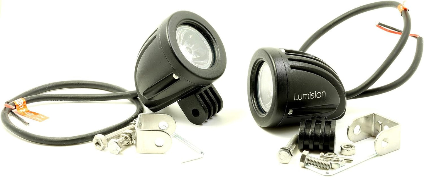 Lumision Hyxul 10W 2" PAIR Round Spot High Intensity LED Light Fog Lamp Truck RV - 9-32V DC - PAIR OF LIGHTS