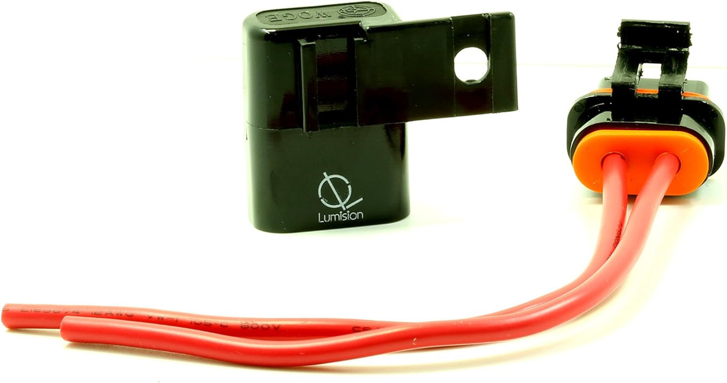 Lumision 12AWG Weather Proof Mountable Fuse Holder Marine Grade w/ 5A, 7.5A, 10A, 15A, 20A Fuses Set
