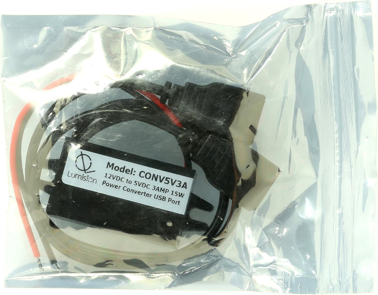 Lumision Black 12V DC to 5V DC Dual USB A Female Socket Car Power DC Buck Converter Power Adapter 15W Voltage Regulator USB Output CAR Power Supply