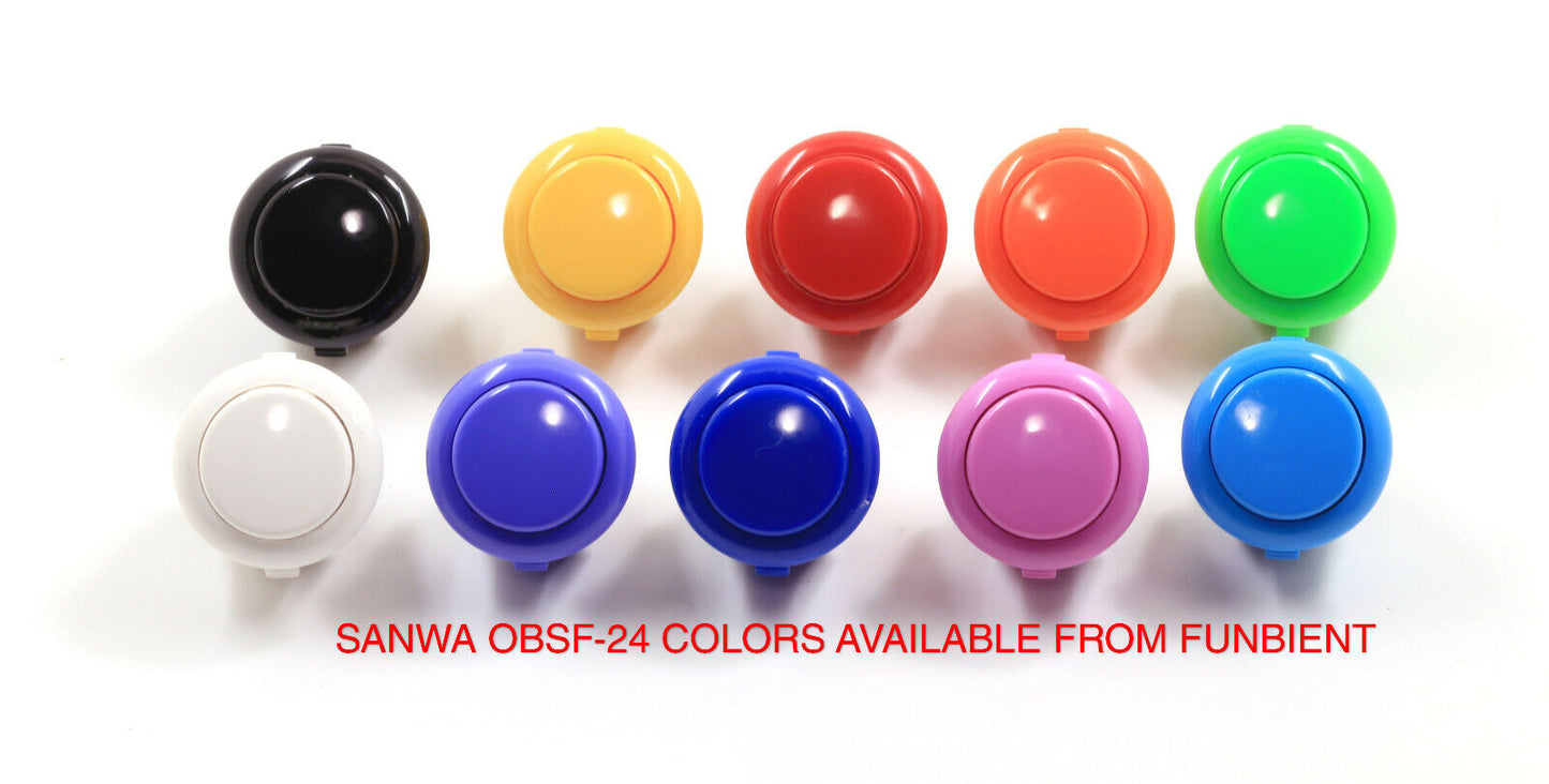 Arcade Buttons Gaming Joystick Parts Sanwa OBSF-24 Responsive Controls Precision Gaming Buttons Durable Arcade Components Joystick Upgrade Parts Gaming Peripheral Excellence Reliable Joystick Buttons High-Quality Gaming Accessories