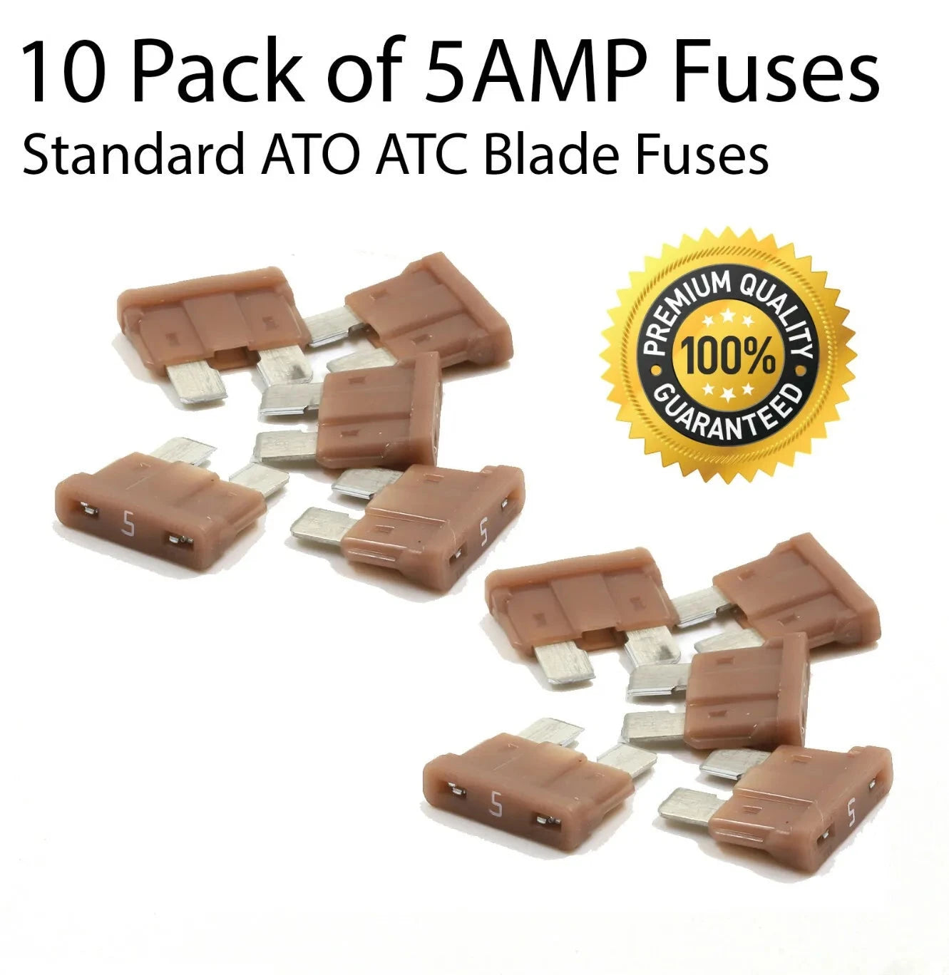 Premium 10 Pack Automotive ATO ATC Standard Blade Fuses