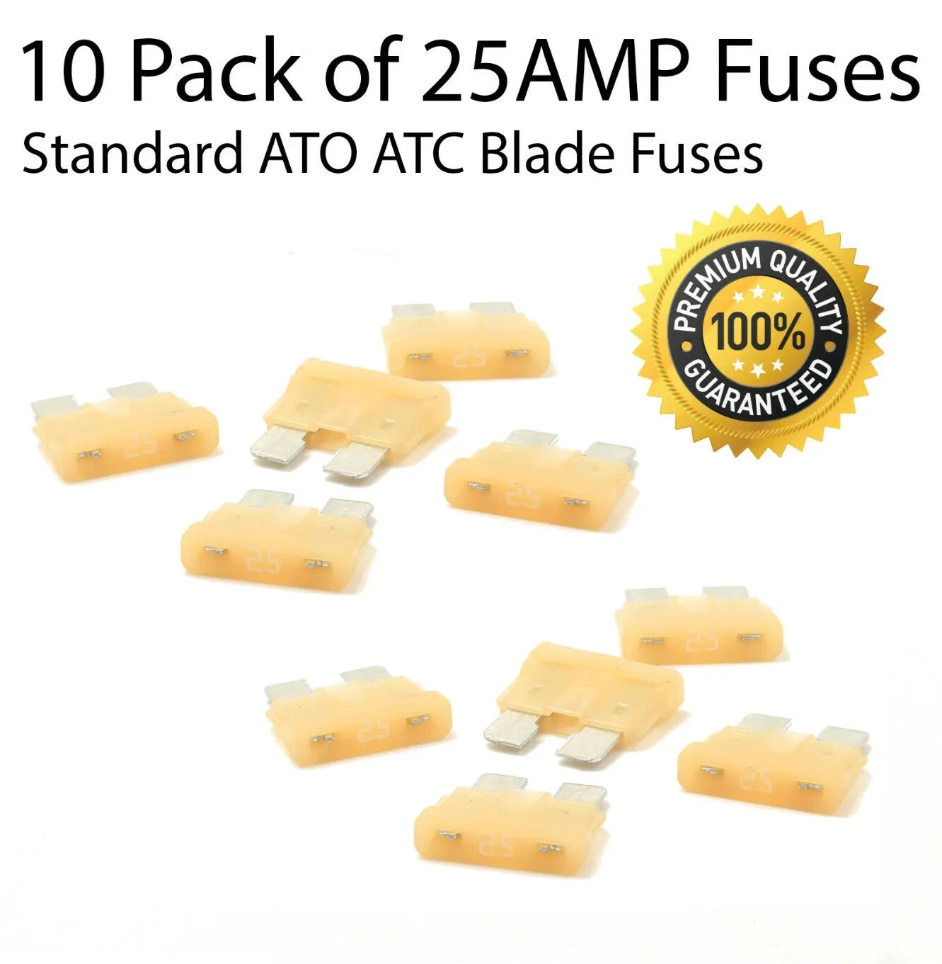 Premium 10 Pack Automotive ATO ATC Standard Blade Fuses