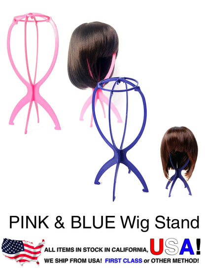 Plastic Light Wig Hair Holders Stand Folding Hat Cap Durable Display