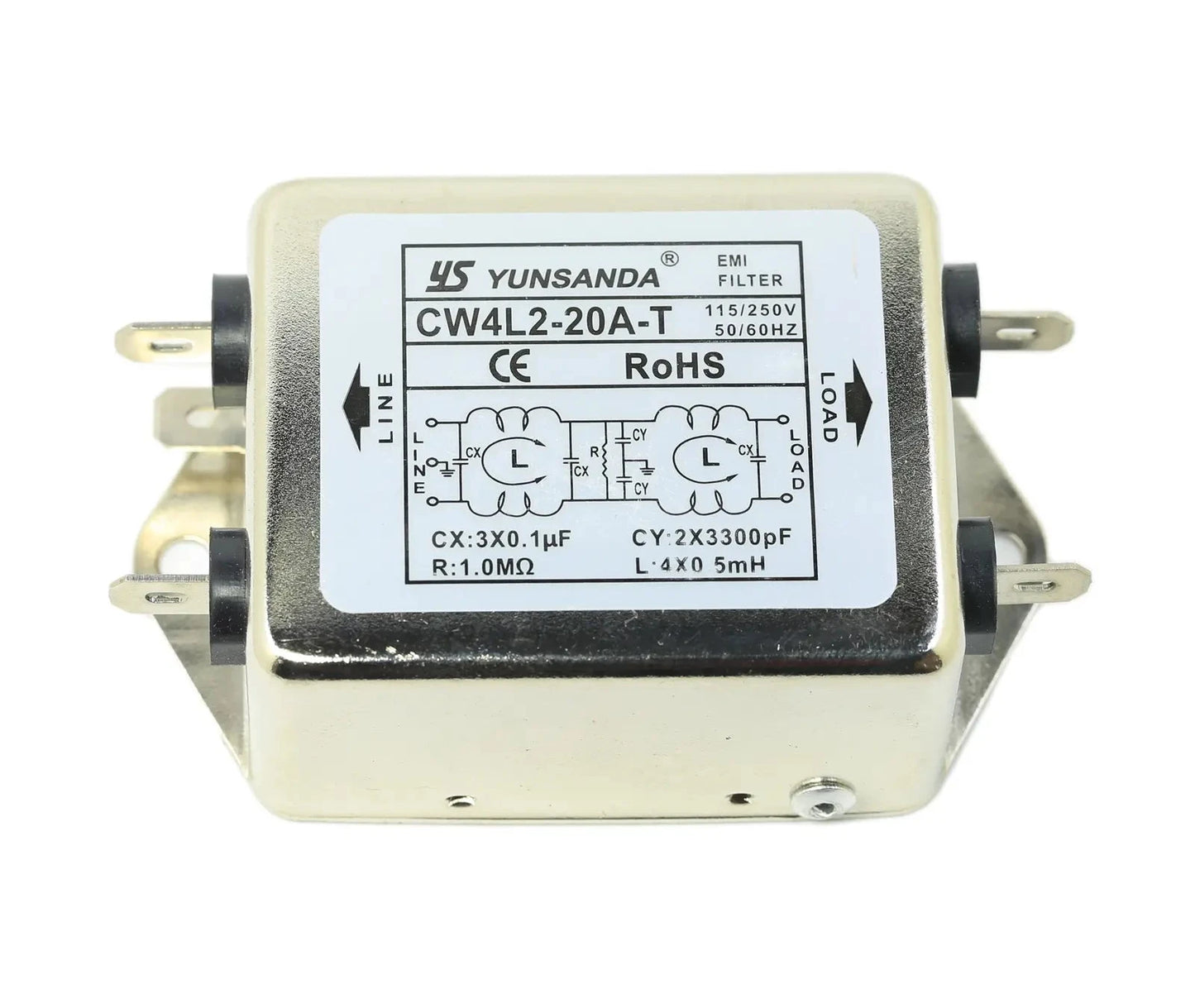 Quick Connect Flange Mount Power Filter CW4L2-20A-T EMI Power Filter