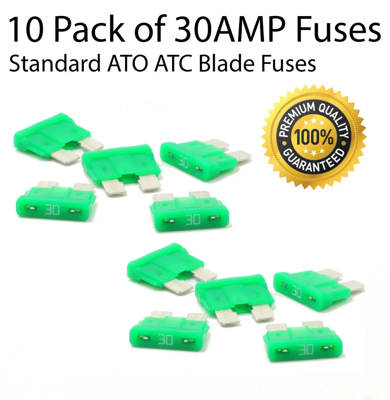Premium 10 Pack Automotive ATO ATC Standard Blade Fuses