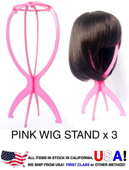 Plastic Light Wig Hair Holders Stand Folding Hat Cap Durable Display