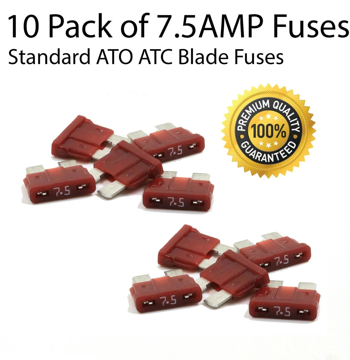 Premium 10 Pack Automotive ATO ATC Standard Blade Fuses