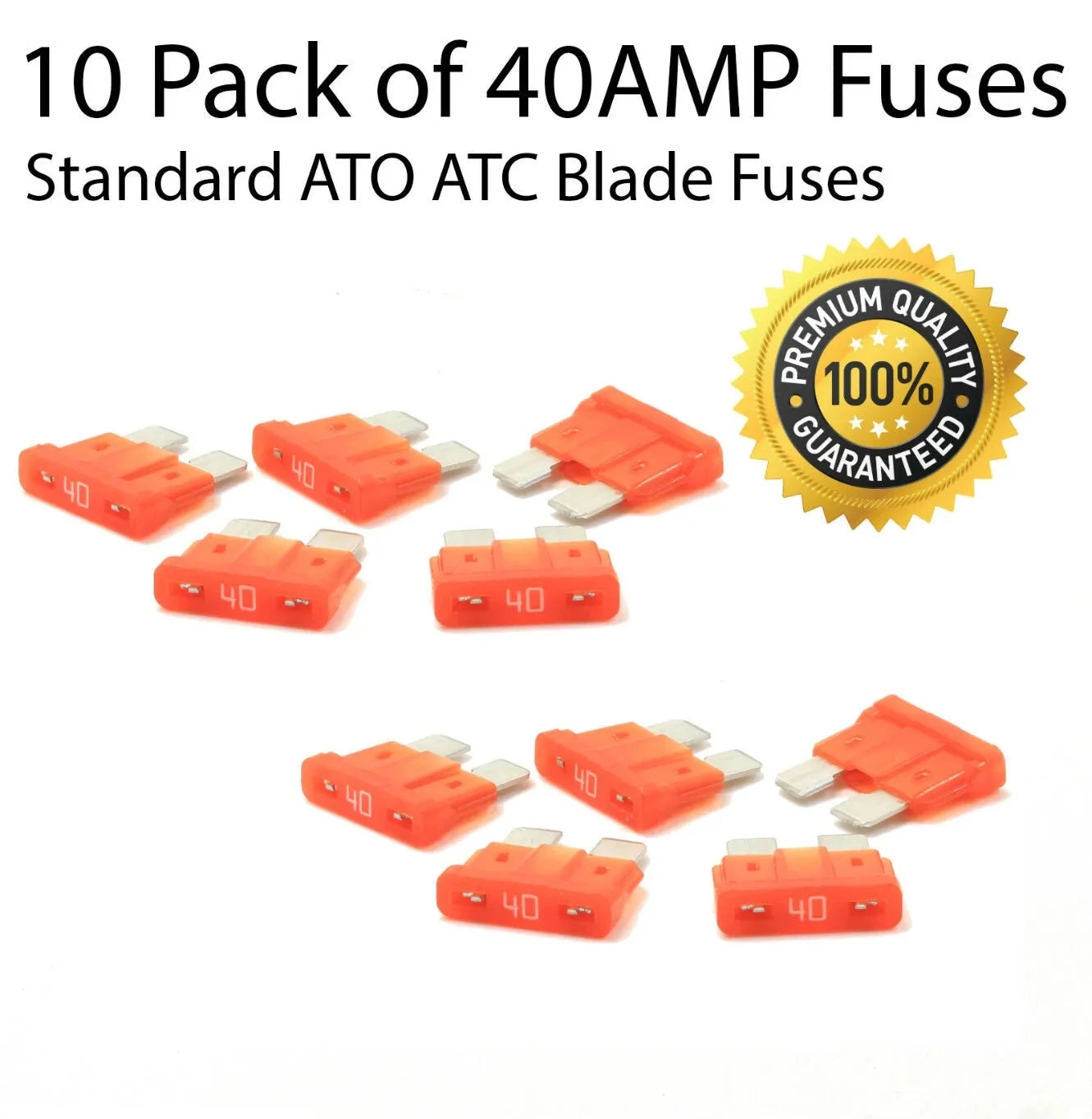 Premium 10 Pack Automotive ATO ATC Standard Blade Fuses