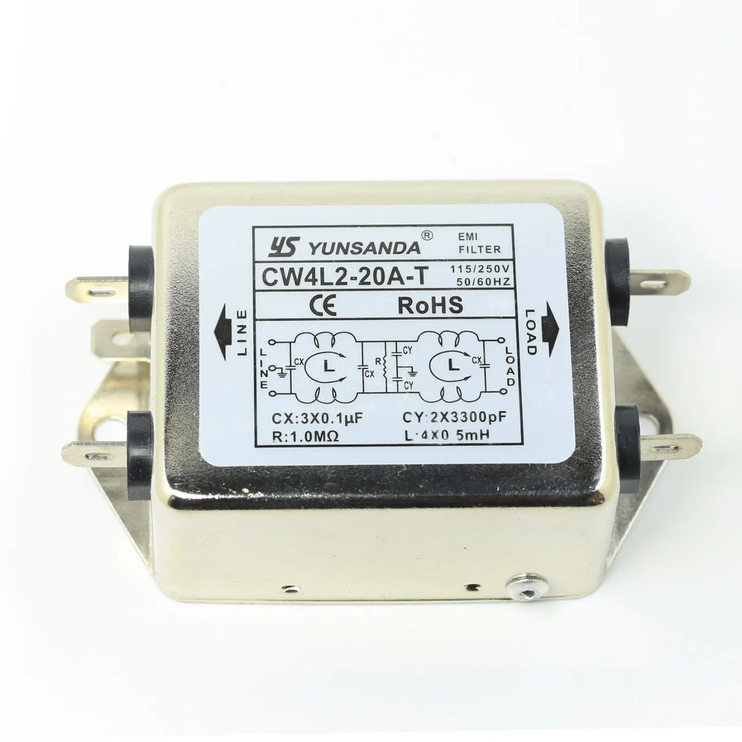 Quick Connect Flange Mount Power Filter CW4L2-20A-T EMI Power Filter