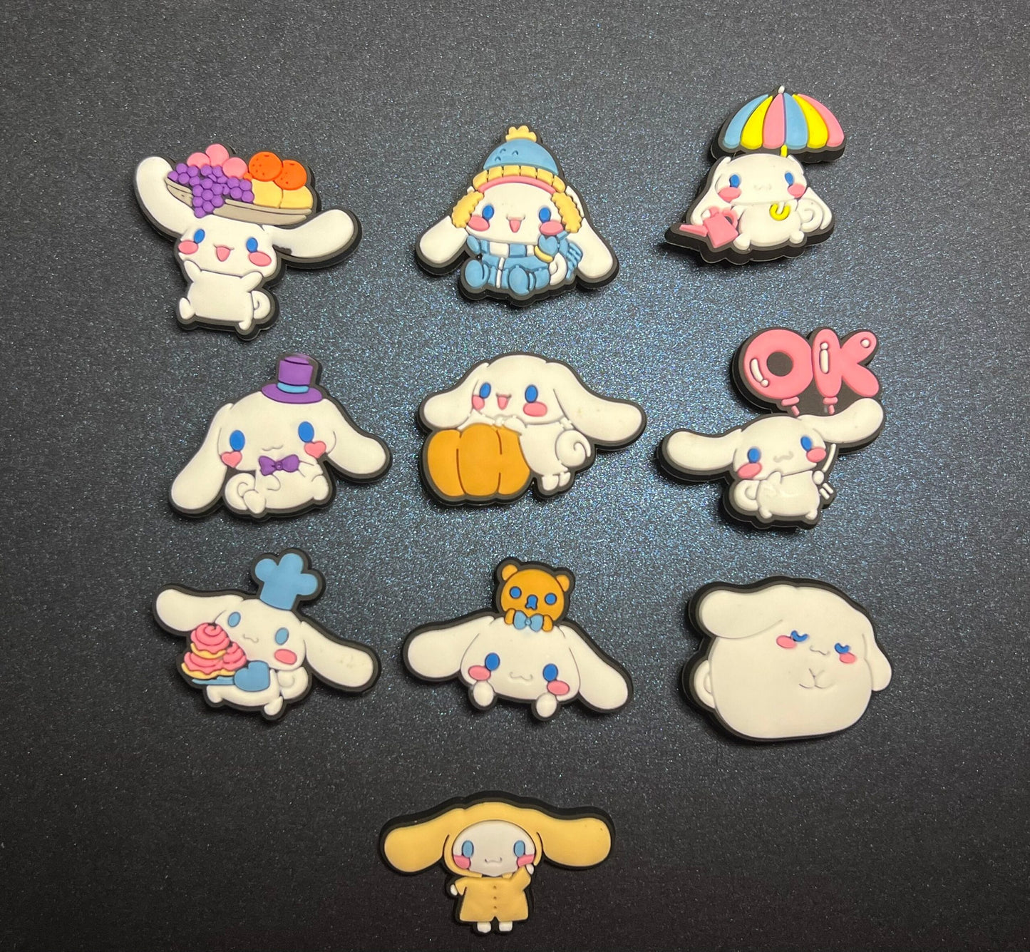 10PC Cinnamoroll Soft PVC Shoe Croc Charms Hello Kitty Jibbitz