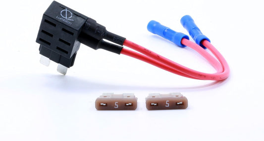 Lumision Dual Fuse Tap Regular ATO ATC APR with 5 AMP Fuses Automotive Boat RV 2 Leads Adds 2 positive lines add-a-circuit