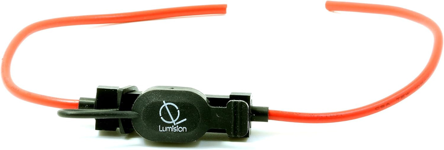 Lumision 16 AWG Low Profile Mini Blade Style ATT Fuse Holder Car/Boat + 5, 7.5, 10, 15, 20A Fuse Set
