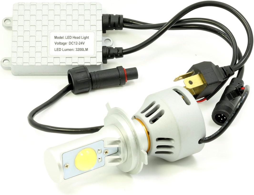 Lumision HXHL-H4 H4 9003 HB2 LED CREE-MTG2 40W Dual Beam Headlight Bulb Set 6400LM 6500K