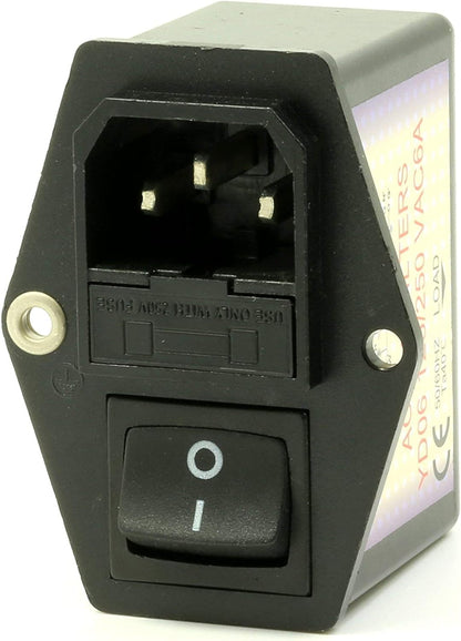 Lumision 125/250 VAC6A Fused IEC-320 C14 Socket with EMI Filter Built in Power Switch Jamma Power Arcade