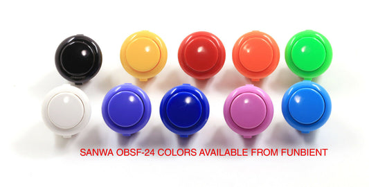 Arcade Buttons Gaming Joystick Parts Sanwa OBSF-24 Responsive Controls Precision Gaming Buttons Durable Arcade Components Joystick Upgrade Parts Gaming Peripheral Excellence Reliable Joystick Buttons High-Quality Gaming Accessories