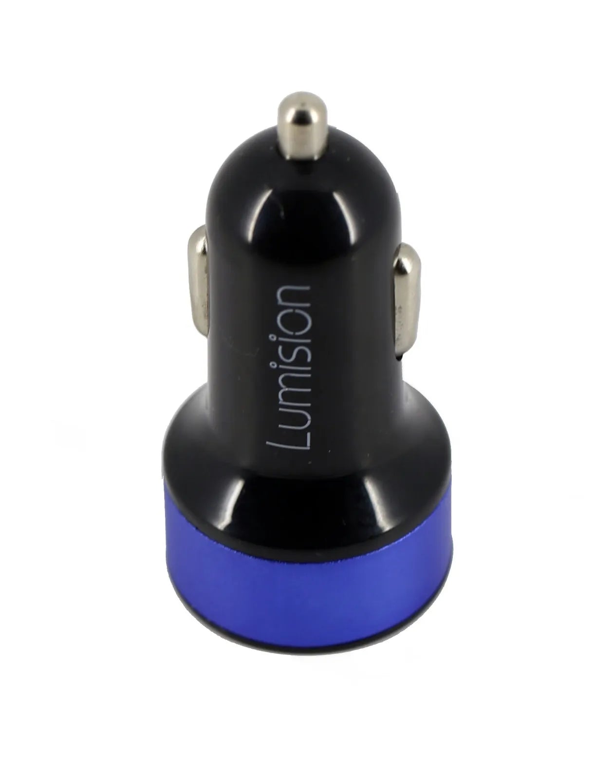 Black/Blue USB Car Charger Dual 2 Port for iPhone Samsung HTC 3.1a 2.1a travel